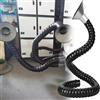 LCUVIMPEX Tubo flessibile articolato, Tubo flessibile for aspirazione fumi da 2 m con valvola regolabile e cappuccio in bianco nero 45 mm a 200(Black,45mm/1.8inch)