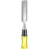QUARKZMAN Scalpello In Legno 1 Lama In Acciaio CRV Con Bordo Smussato Manico In PVC Ad Alto Impatto Utensile Manuale Per Lavorazione Del Legno Con Cappucci Per Intagli Realizzazione Mobili