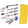 Fafeicy Kit di Raccordi per Compressore D'aria da 20 Pezzi per Riparazione, Pulizia e Manutenzione automobilistica. Funzionamento Semplice