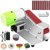 OZPPM Smerigliatrice A Nastro Elettrica, Lucidatrice A Nastro Fai Da Te, Mini Levigatrice Lucidatrice Portatile, Velocità Regolabile A 7 Marce, For La Lavorazione Del Legno Fai Da Te