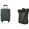 Samsonite Set da viaggio Samsonite - Trolley da cabina Intuo 55 cm verde (Olive Green) e zaino per laptop Paradiver Light 17,3 verde (Jungle Green)