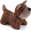 Versa 20270133 Fermaporta a fomra di Cane, Tela, Marrone, 27x13x22 cm