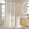 EMKE Termosifone da Bagno, Acciaio Inossidabile, Acqua Calda, 1800 x 400 mm Weiß