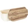 HOME DECO FACTORY Portapane Moderno Coperchio in Acacia Bianco e Marrone | Plastica e acacia, portapane, coperchio in legno, design elegante, conservazione, cucina, bianco e marrone