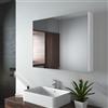 EMKE Armadio a specchio, 85 x 65 cm, con specchio bifacciale (bianco)