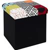 HOME DECO FACTORY CAJA-PUF PLEGABLE PATCHWORK Multicolore
