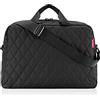 Reisenthel duffelbag M Rhombus Nero - Borsa da Viaggio Versatile ed Elegante - Dimensioni del Bagaglio a Mano