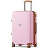 KONO Valigia Grande in PP Rigida 76 cm - Trolley 23 kg Leggero Espandibile con Ruote 360° TPE, Portabicchieri e Serratura TSA (28, Rosa)