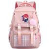 LKY STAR Unisex Blue Lock Zaino con Ciondolo in Peluche e Distintivo Carino Donna Ragazze Grande Capacità per la Scuola Viaggio Casual Backpack per Studenti