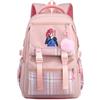 LKY STAR Unisex Blue Lock Zaino con Ciondolo in Peluche e Distintivo Carino Donna Ragazze Grande Capacità per la Scuola Viaggio Casual Backpack per Studenti