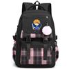 LKY STAR Unisex Blue Lock Zaino con Ciondolo in Peluche e Distintivo Carino Donna Ragazze Grande Capacità per la Scuola Viaggio Casual Backpack per Studenti