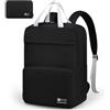 SPAHER Pieghevole Zaino Bagaglio a Mano 40x30x15cm British Airway Air France Zaino da Viaggio Aereo Scuola Piccolo Donna Uomo 20L Zainetto Porta PC 14 Pollici Impermeabile Travel Backpack, Nero