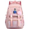 LKY STAR Unisex Blue Lock Zaino con Ciondolo in Peluche e Distintivo Carino Donna Ragazze Grande Capacità per la Scuola Viaggio Casual Backpack per Studenti