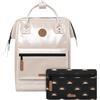 Cabaïa - Zaino Adventurer Honolulu - Medium 18L - Idrorepellente - scomparto per PC fino a 13″ - 2 tasche intercambiabili - Vegan certificato - Zaino da viaggio, lavoro e scuola - D'oro