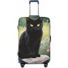 Zelinge Design carino bagagli copre per valigia viaggio valigia copertura protezione antigraffio coperture, Giardino Carino Gatto Nero, for 25-28 Inch Luggages L