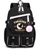 Huacaiyu Anime Haikyuu Zaino Stampato per Ragazza Zaino da 15,6 Laptop, Karasuno Cosplay Hinata Shoyo per kawaii Zaino, Viaggio Bookbag Daypack Borsa da Scuola Nero