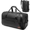 Moulyan Borsa porta abiti da viaggio, 45 l, convertibile, per uomo e donna, borsa da viaggio 3 in 1 da appendere con tracolla, nero