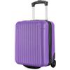 R.Leone Valigia 40x30x20 cm Trolley Bagaglio a mano 2 Ruote in ABS adatto Wizz Air, Vueling, Volotea 288 (Viola, Valigia 40x30x20 cm, 2 Ruote)