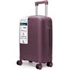 4FLY Trolley Da Viaggio Rigido Leggero L - Grande 65 cm (60L), Valigia Trolley Con Serratura TSA, 4 Ruote Doppie Spinner E Manico Telescopico In Alluminio, Bagaglio Da Stiva, Bagaglio Da Viaggio