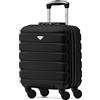 Flight Knight Valigie Rigide in ABS Leggere con 4 Ruote, da Cabina e Stiva, Approvate per oltre 100 Compagnie Aeree tra cui EasyJet, British Airways, RyanAir, Virgin Atlantic, Emirates e molte altre