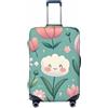 Kaifanee Copertura elastica per bagagli da viaggio, copertura per valigia, copertura antigraffio per bagagli da 18-32 pollici, Pianta floreale, M(23-26 Suitcase)