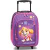 Fabrizio Paw Patrol Chase Marshall Skye - Trolley per bambini, in poliestere, 32 x 42 x 16/21 cm, 17 l, Viola Skye, 42 cm, Bagaglio morbido