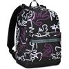 school Zaino Scuola Seven Double Led Girl Reversibile Nero 42x30x19 cm + Omaggio Portachiavi Paillettes e Braccialetto Amicizia