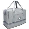 INTIRILIFE Borsa da Viaggio Impermeabile Grigio - 40 x 17 x 30 cm - Spaziosa Borsa in Tessuto Oxford Idrorepellente - Borsa per Il Bagaglio a Mano, Borsa per Lo Sport, Escursioni, Vacanze, Viaggi
