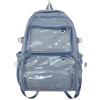 Ldbuejiaja Itabag Zaino stile giapponese zaino scuola studente zaino per display pin, Blu, boemo