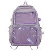 Ldbuejiaja Itabag Zaino stile giapponese zaino scuola studente zaino per display pin, Viola, boemo