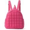 FANDARE Zaino trapuntato Donna Borsa Zainetto Medio Ragazze imbottito Borsa a Zaini Sacche Elegante Tracolla scolastico per shopping lavoro viaggi Borsa a zaino Zainetti per bambini Rosso rosa