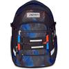 Seven Zaino Scuola Ergonomico Updown Twisce, Nero Blu, Con Schienale e Spallacci Regolabili, Organizzazione Interna, Tasca Borraccia, 27 L, Zaino Scuola Elementare e Media, Bambino