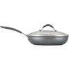 Circulon Padella antiaderente antigraffio con coperchio, 30 cm, a induzione, estremamente antiaderente, lavabile in lavastoviglie e adatta al forno, finitura in peltro grafite
