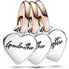 PANDORA Pendente divisibile Moments in argento Sterling con triplo cuore e placcato in oro rosa 14 carati