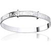 Designer Inspirations Boutique Bracciale rigido con design celtico irlandese, espandibile, regolabile, per neonati, bambini, donne, argento Sterling 925, gioielli per bambini, 6.8 cm, Argento sterling