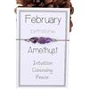oasymala Bracciale Regolabile con Pietra del Compleanno per Donna - Granato, Ametista e Altro, Gioiello in Pietra Naturale Fai da Te per Regali Mensili (Febbraio - Ametista)