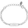 Giuzi Bracciale per Neonati o Ragazzi con Targhetta Personalizzabile in Argento 925 (argento, 13)
