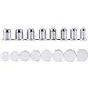 TBOSEN Set di dimensioni precise in acciaio inox O-Ring Tappi per le orecchie e tunnel Calibri Barella Piercing Kit, Metallo, arenaria
