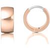 Limerencia titanio piccoli cerchi grossi, 10mm larghezza leggera nichel libero G25 titanio Huggie orecchini per le donne (oro rosa)