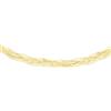 CARISSIMA Collana da donna in oro giallo 9 ct con catena curb a spina di pesce intrecciata a 3 fili, 43 cm