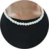 AUSGER Collana di perle per uomo, collana girocollo con perle rotonde bianche, gioiello alla moda, regalo per donne, uomini e adolescenti, 18inch(8mm), Perla, Perla