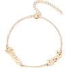 Jeweidea Bracciale con Nome Personalizzati per Donna con Incisione 2-17 Nomi Bracciale in Oro Argento Oro Rosa per Donna Ragazze Mamma Gioielli Regali per Compleanno San Valentino Natale