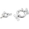BBDMind Chiusura ad anello in argento Sterling 925, chiusura a perla, connettore per bracciale e collana e Argento, cod. ATZ1899