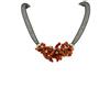 sicilia bedda - Collana in Corallo Rosso del Mediterraneo e Zirconi - Argento - Prodotto realizzato interamente a Mano