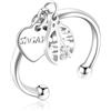 S'Agapõ Anello Donna in Acciaio e Cristalli con Simbolo Coccinella | Collezione You - SYO33C