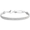MARLU' Bracciale tennis zirconi baguette catena snake squadrata 31BR0009-W