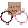 Sanyaa Hazbin - Braccialetti ad angolo, per cosplay e cosplay, idea regalo per donne e uomini, Regolabile, Metallo, Non pietra preziosa