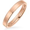 Bling Jewelry Anello di nozze in titanio semplice e sottile per coppie, per uomini e donne, lucidato rosa, comfort fit 3MM