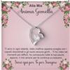 Bramart Collana Donna Fidanzata o Moglie Idea regalo per lei Finitura in Argento, Oro Gioiello Anniversario matrimonio Idee Regali Ciondolo - Cofanetto con DEDICA incluso (Anima Gemella)