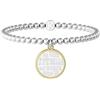 KIDULT - Bracciale in acciaio 316L PVD giallo cristalli | Friendship
